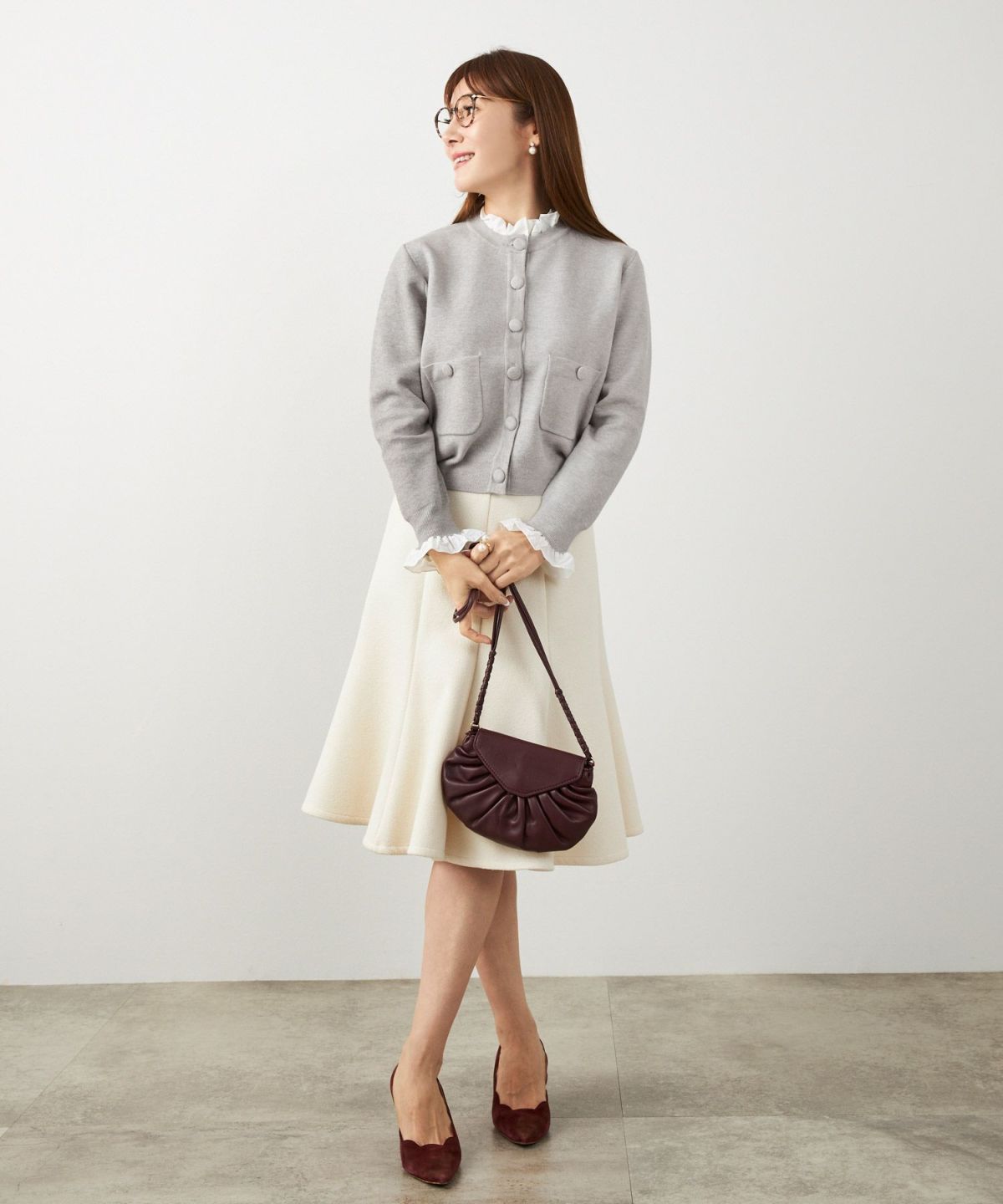 新色追加手洗い可ニットトップスレディースかわいいきれいめオフィス秋冬大人セットアップ対応ジョイントスペース