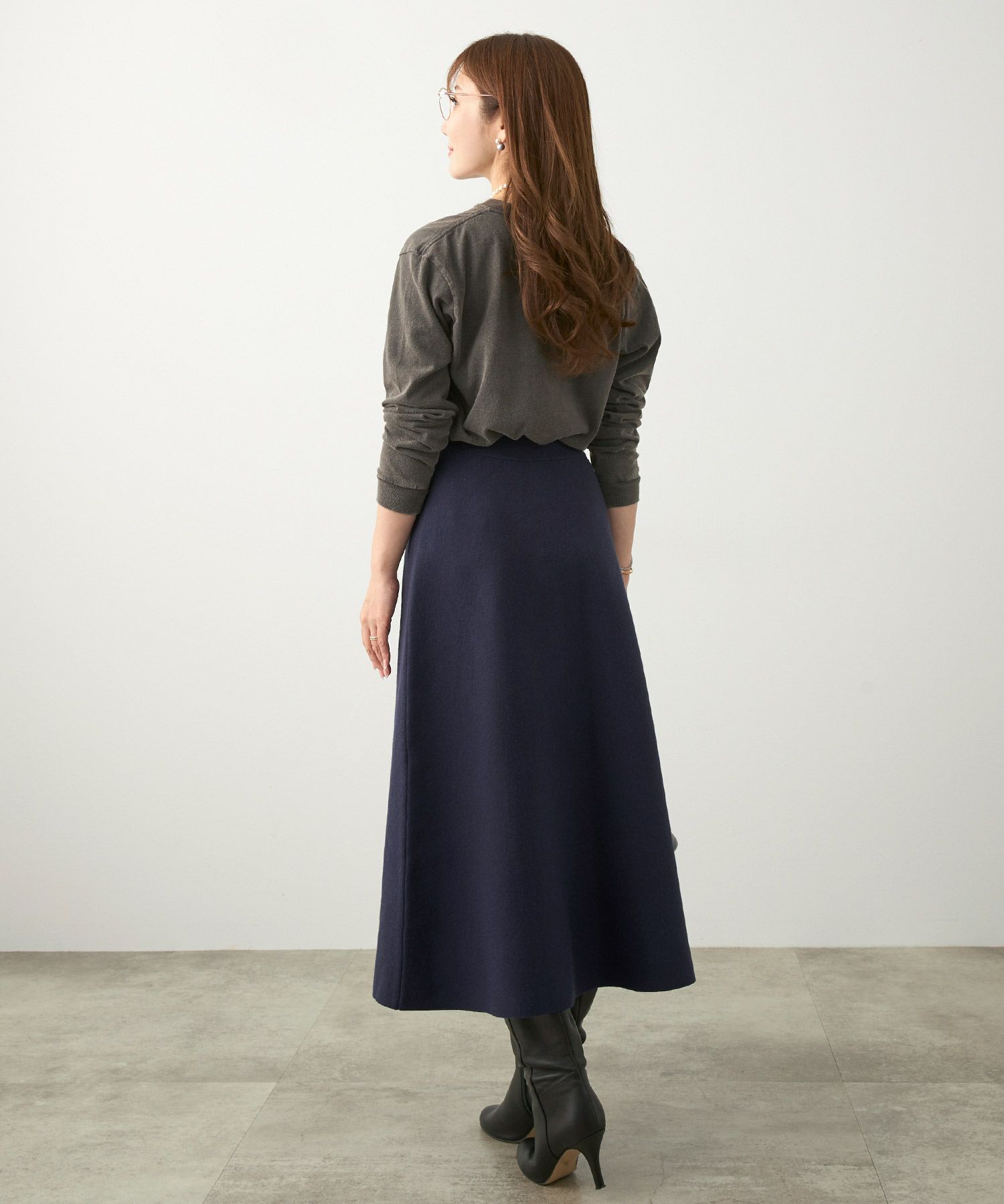 新色追加手洗い可ニットレディーススカートフレアセットアップ対応かわいいオフィスきれいめ大人秋冬おしゃれジョイントスペース