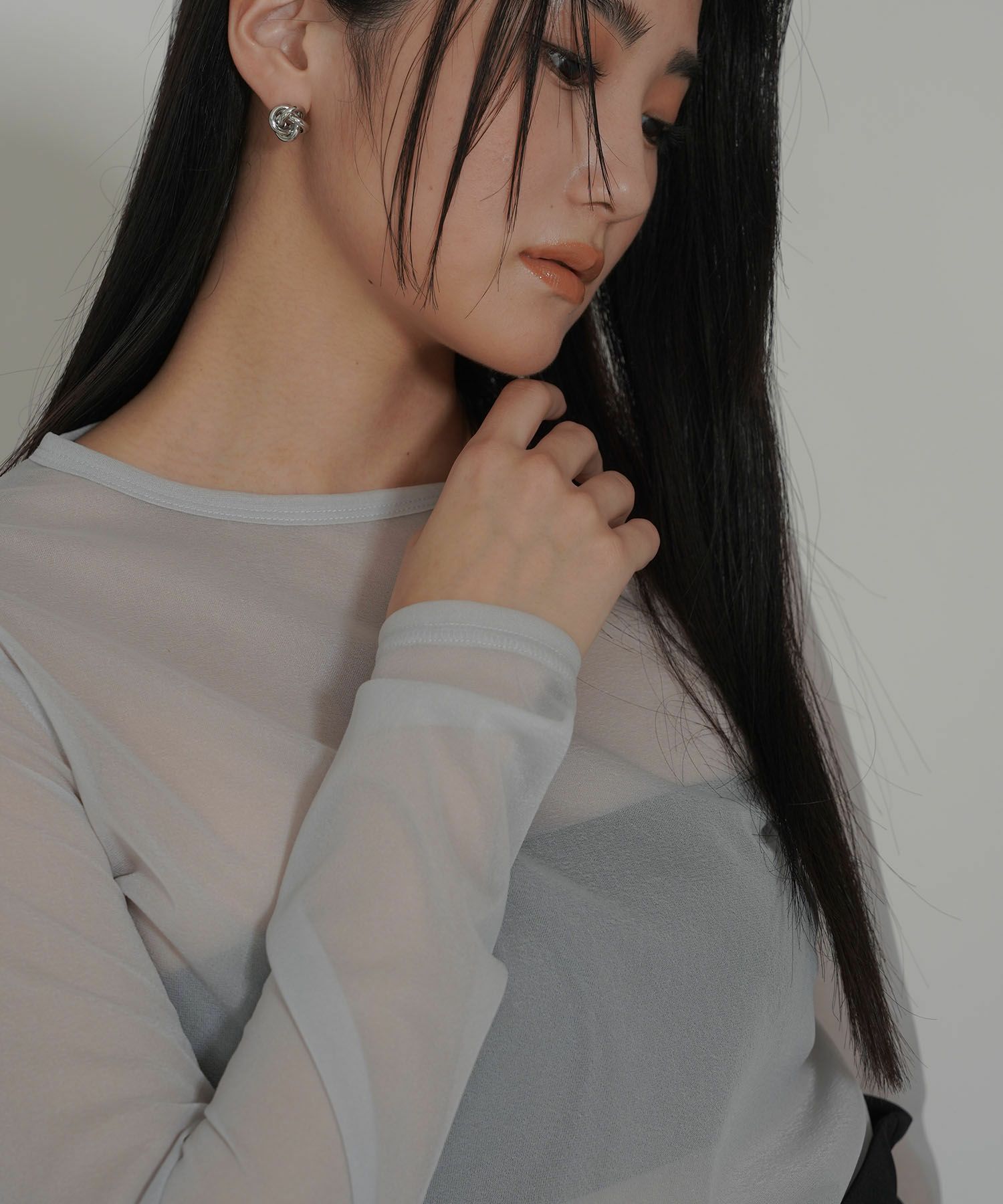 オリジナル 刺繍 シアー カットソー KINO THE KEI