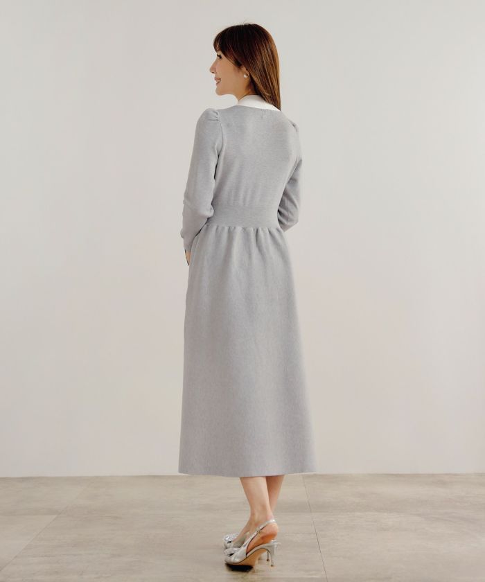 新色追加 手洗い可 長袖 ロング レディース 秋 春 フレア 黒 可愛い オフィス きれいめ ジョイントスペース