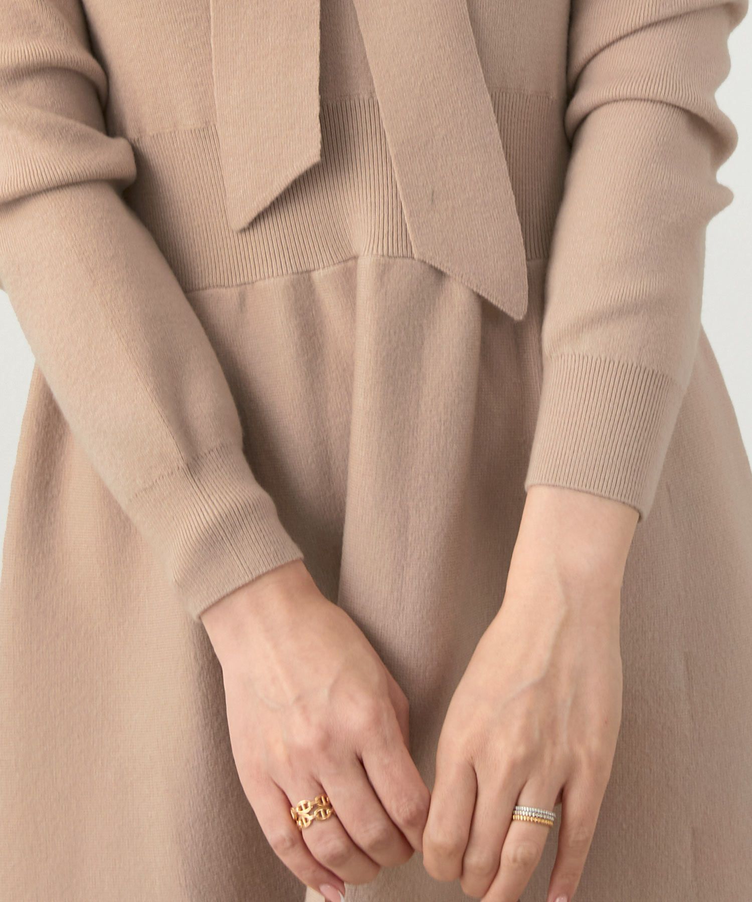 新色追加 手洗い可 長袖 ロング レディース 秋 春 フレア 黒 可愛い オフィス きれいめ ジョイントスペース