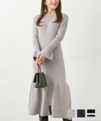 マーメイドラインリブニットワンピースLiala×PG