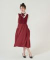 ボリュームスカート ドッキングニットワンピース TINA：JOJUN