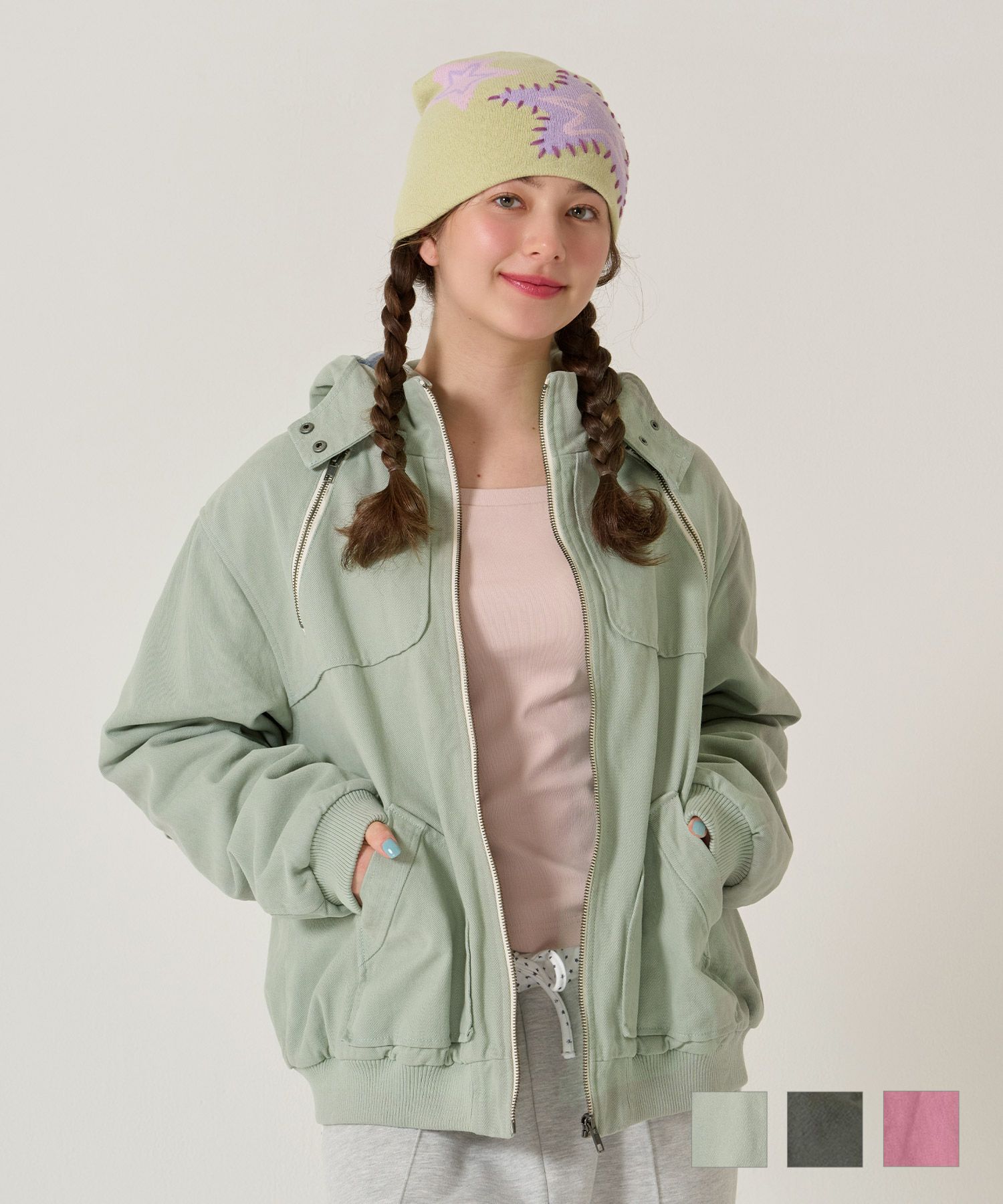 アウター/ジャケット/フード付き