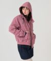 ジップアップフード付き ボンバージャケット TINA：JOJUN 全2色