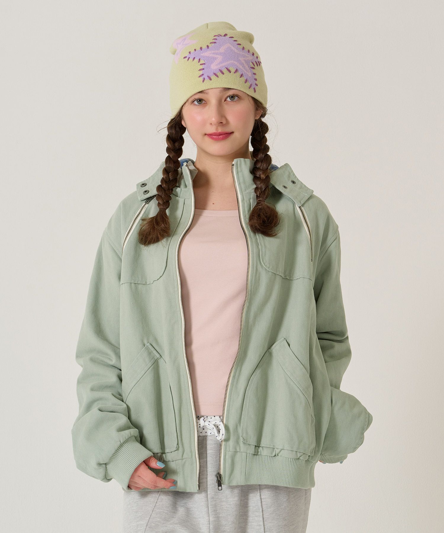 アウター/ジャケット/フード付き