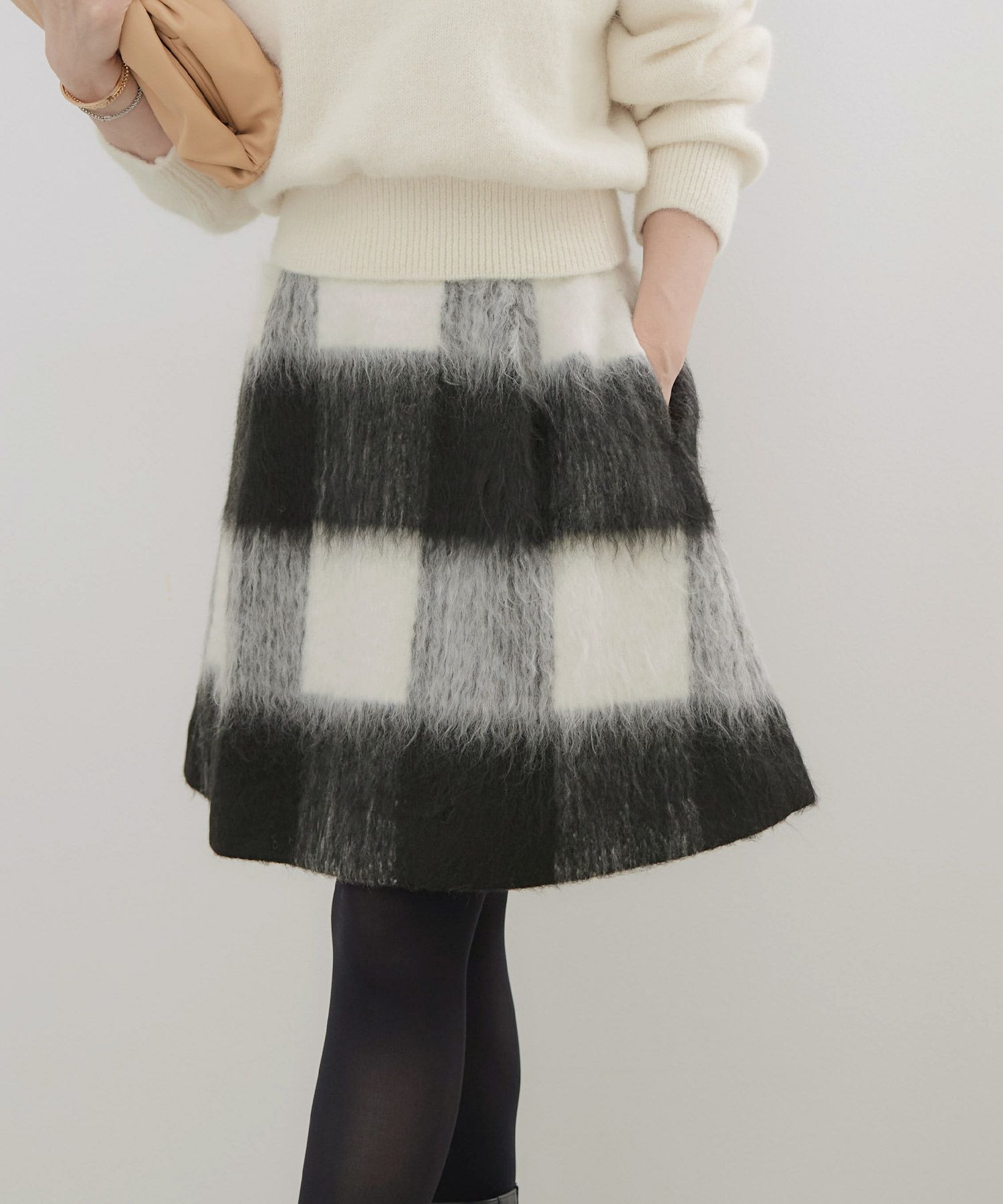 新色追加 手洗い可 ボトムス レディース スカート 柄 かわいい 大人 きれいめ コーデ 冬 ジョイントスペース