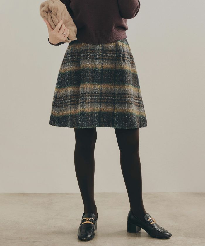 新色追加 手洗い可 ボトムス レディース スカート 柄 かわいい 大人 きれいめ コーデ 冬 ジョイントスペース