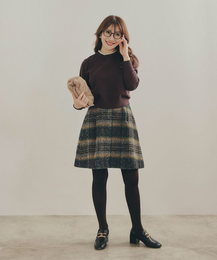 新色追加 手洗い可 ボトムス レディース スカート 柄 かわいい 大人 きれいめ コーデ 冬 ジョイントスペース