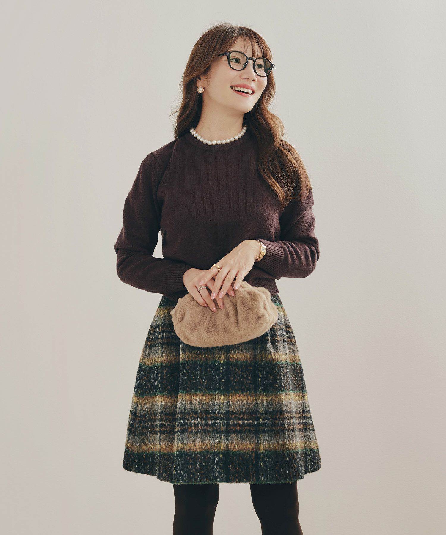 新色追加 手洗い可 ボトムス レディース スカート 柄 かわいい 大人 きれいめ コーデ 冬 ジョイントスペース