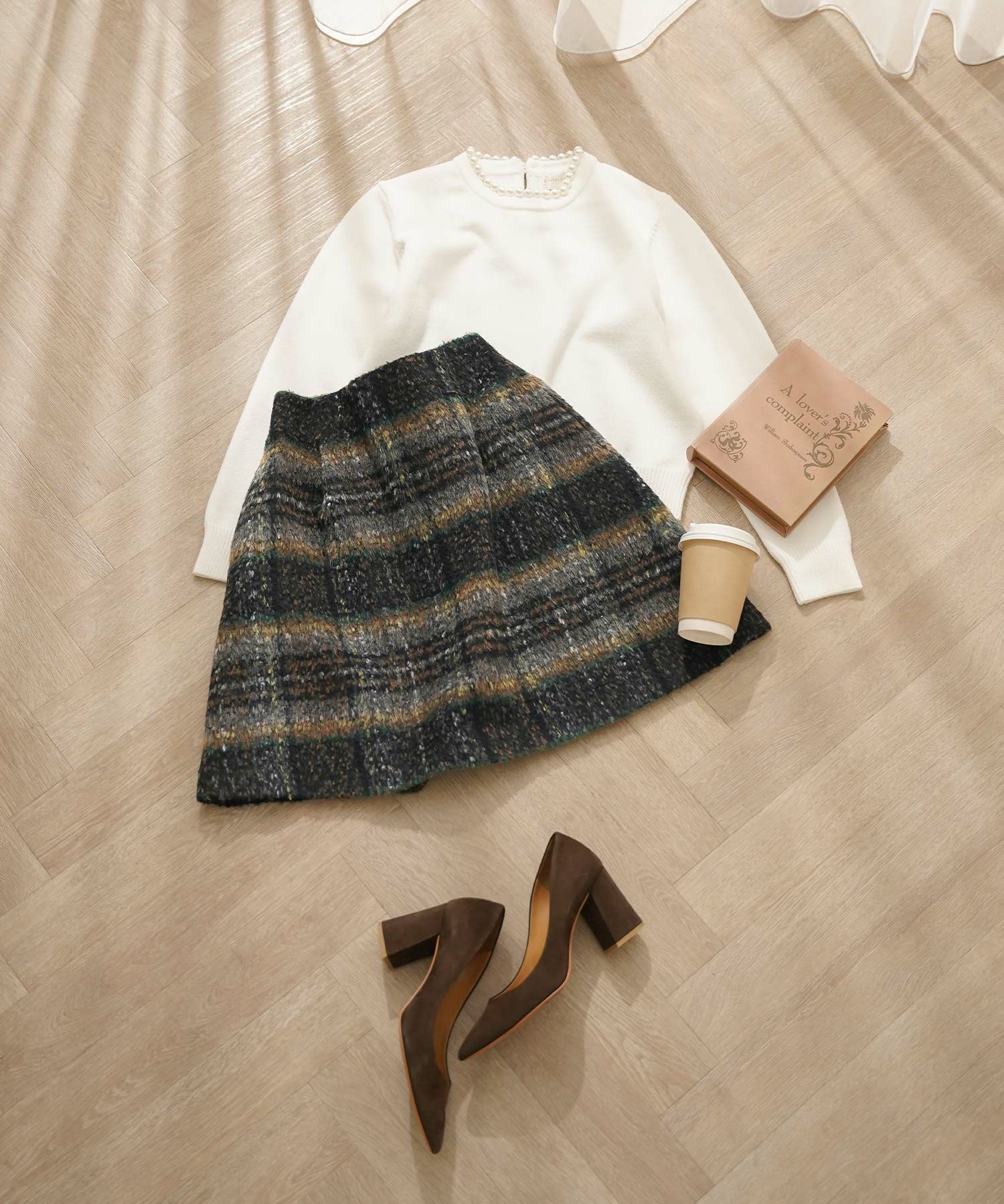 新色追加 手洗い可 ボトムス レディース スカート 柄 かわいい 大人 きれいめ コーデ 冬 ジョイントスペース