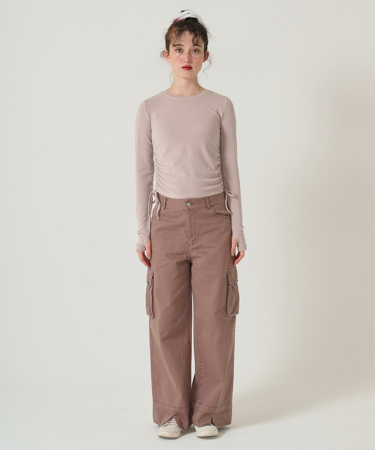 トップス/ロンT/ドロスト/カラー