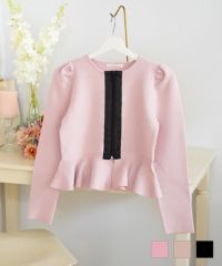 ペプラムニットジャケットPrimaScherrer全3色｜psc441-0902【2】