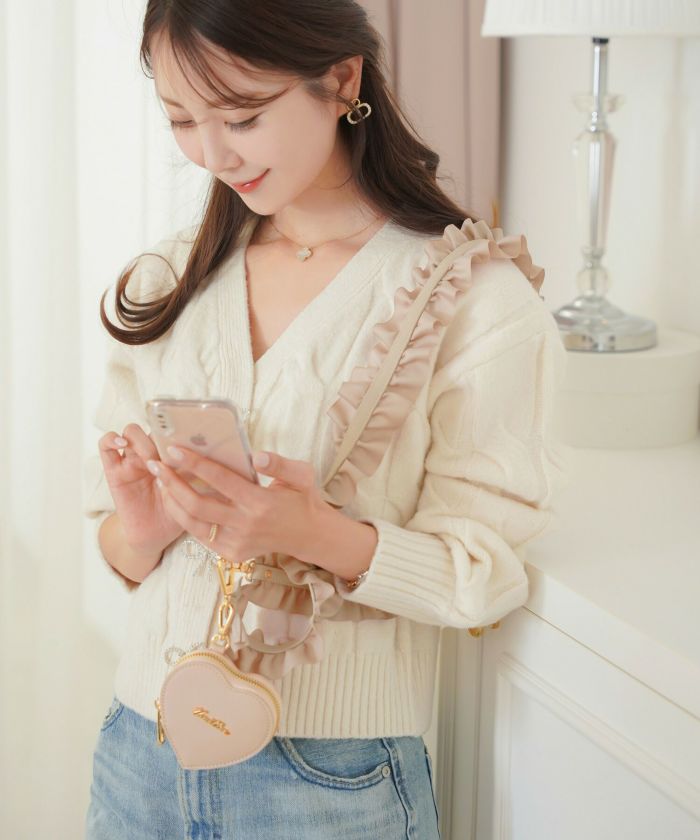 ♡専用♡ マチ広ふりるバッグ　マチ付きポーチ　ショルダー紐　ハンドメイド hq720.jpg?sqp=-