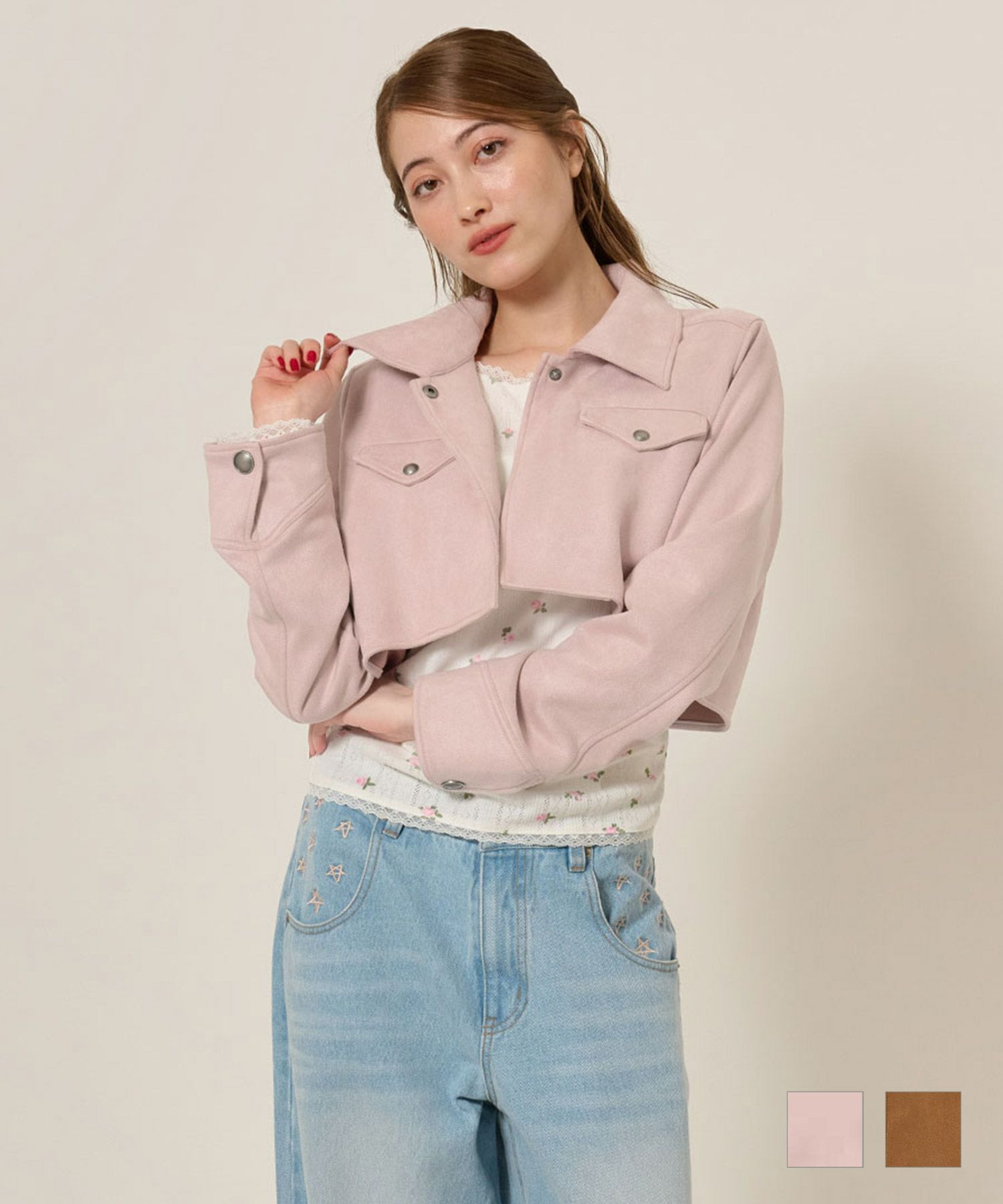 フェイクスエード/ジャケット/アウター/ボレロ