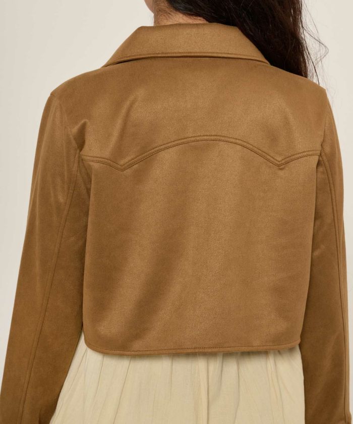 Early-Autumn-SALE フェイクスエード ショートジャケット TINA