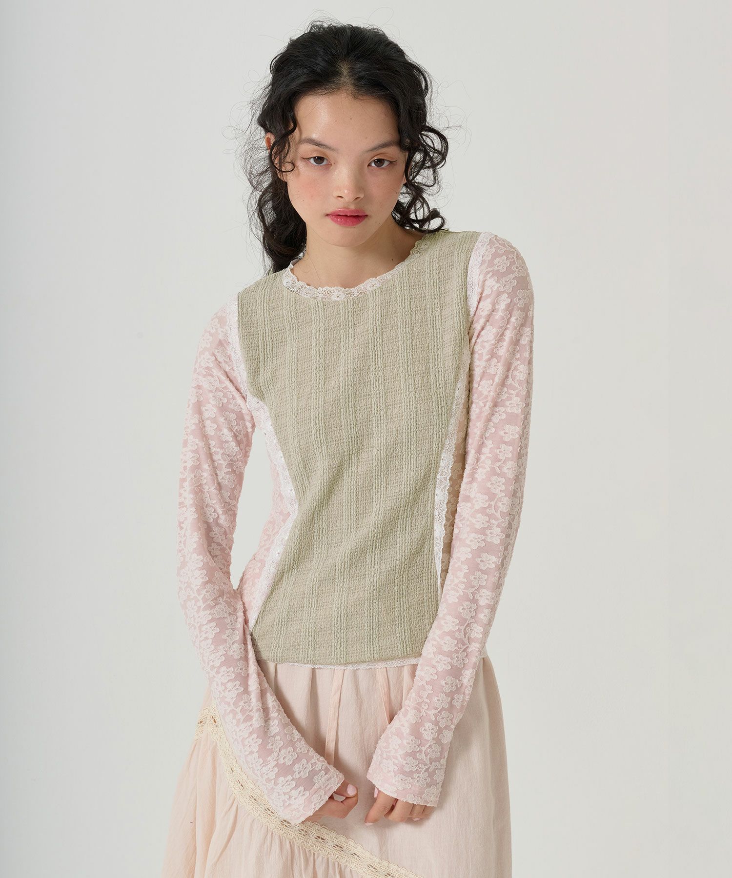 トップス/異素材/コンパクト