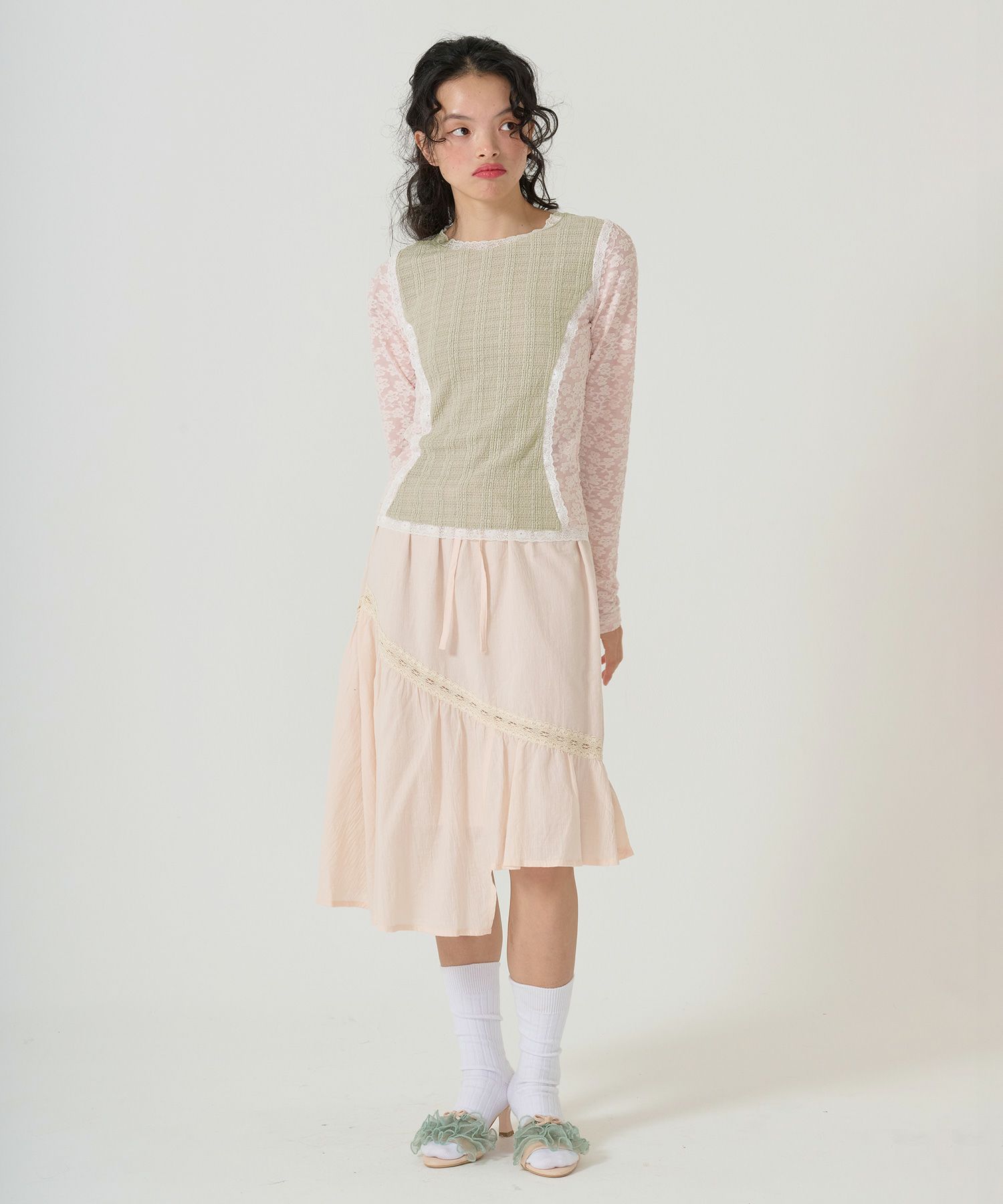 トップス/異素材/コンパクト