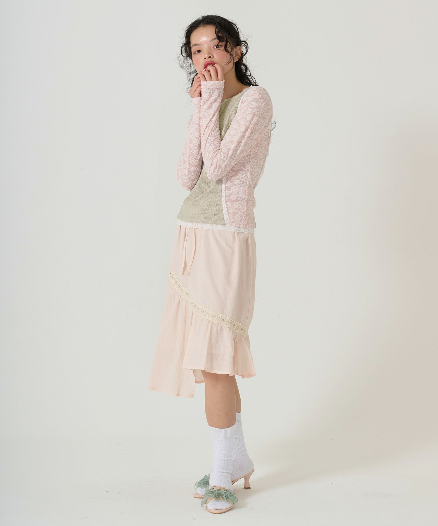 トップス/異素材/コンパクト