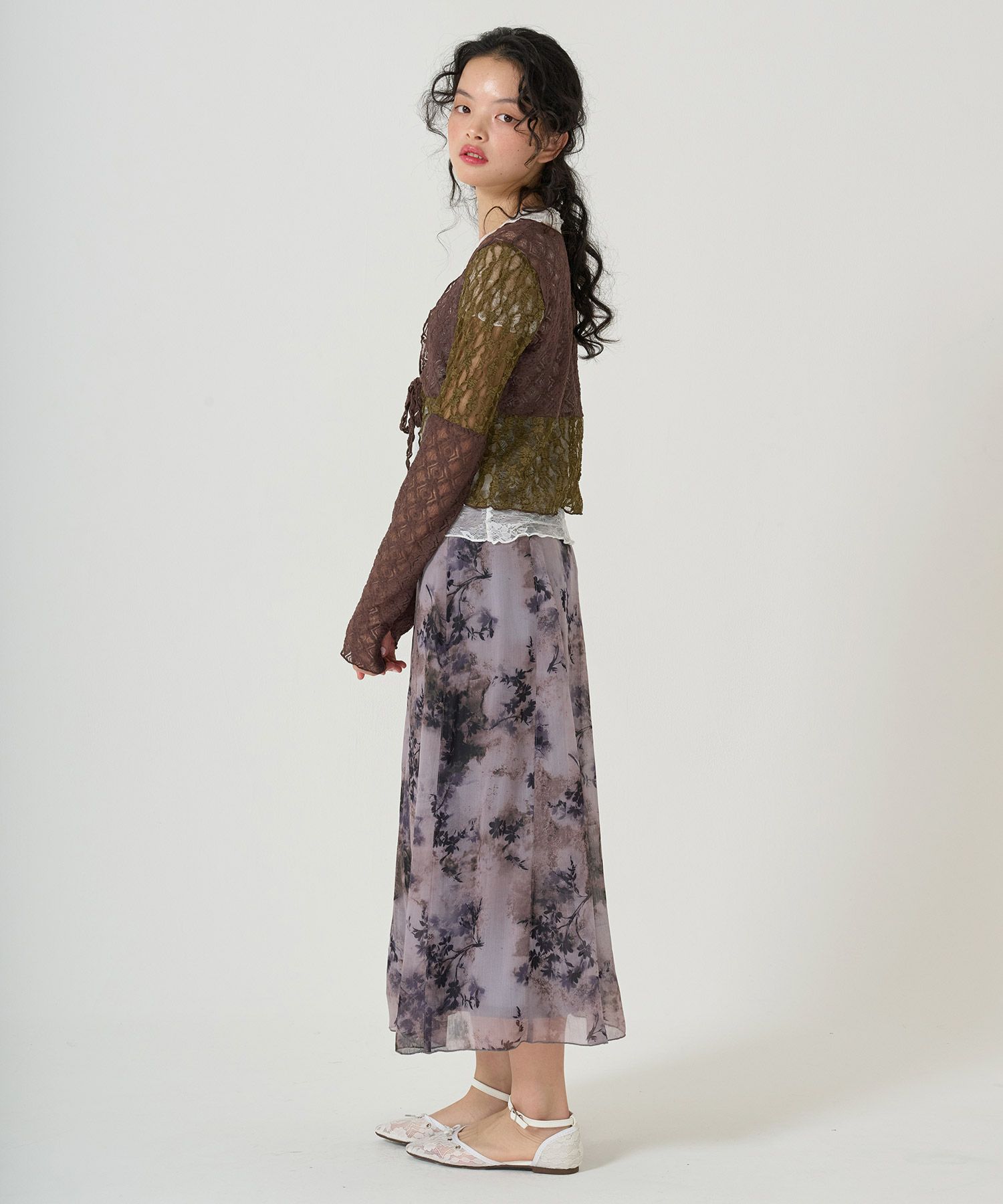 バレエシューズ/シューズ/レース