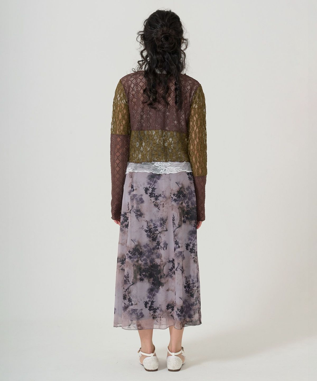 スカート/ボトムス/花柄/プリント