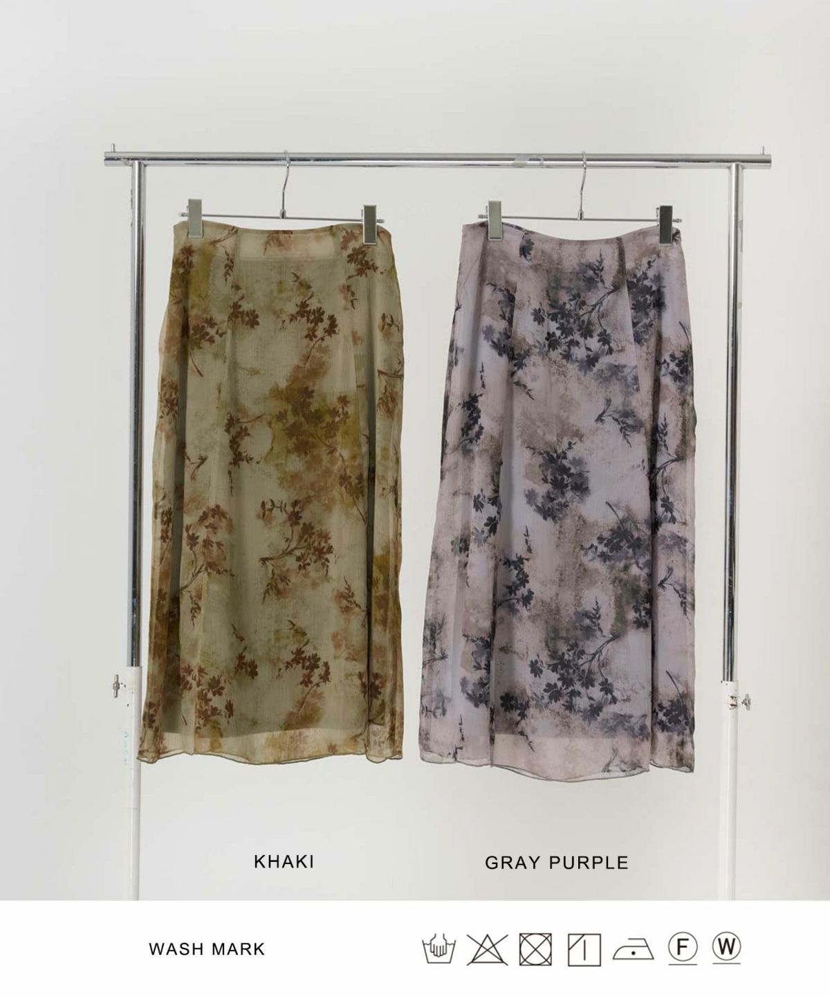 スカート/ボトムス/花柄/プリント