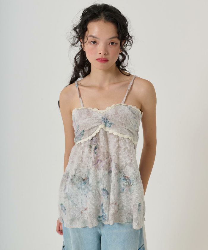 チュニック/ビンテージライク/バタフライ/トップス