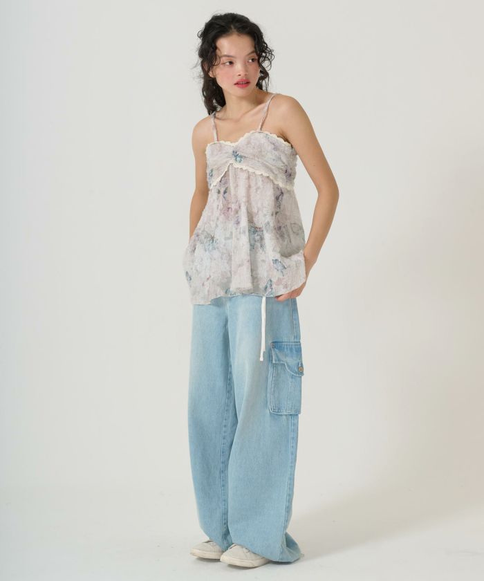 チュニック/ビンテージライク/バタフライ/トップス