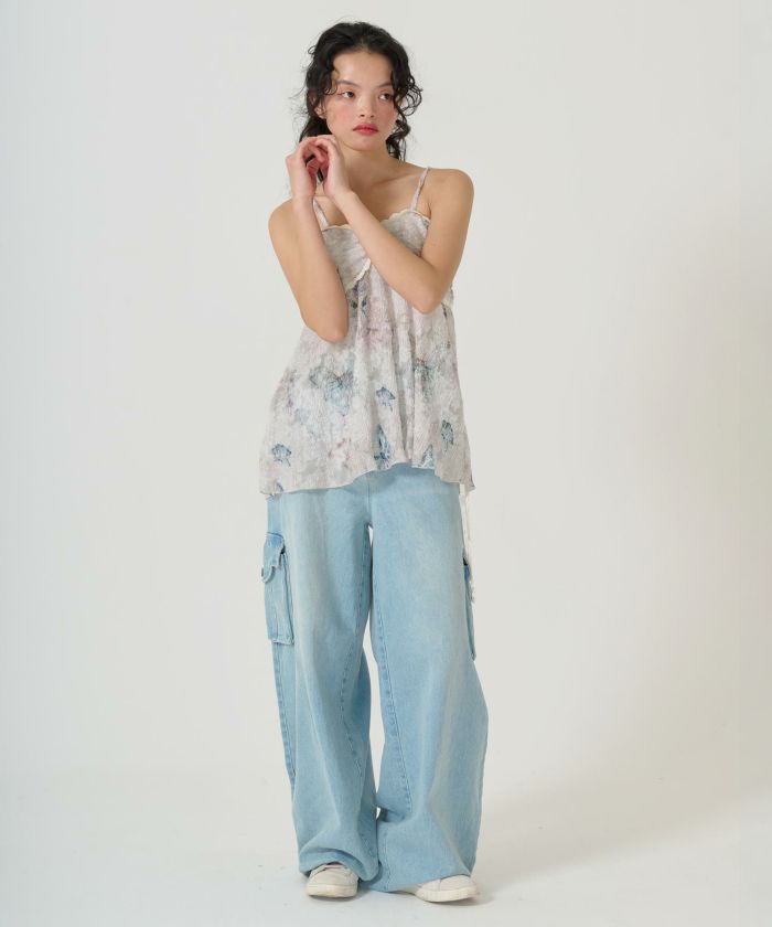 チュニック/ビンテージライク/バタフライ/トップス