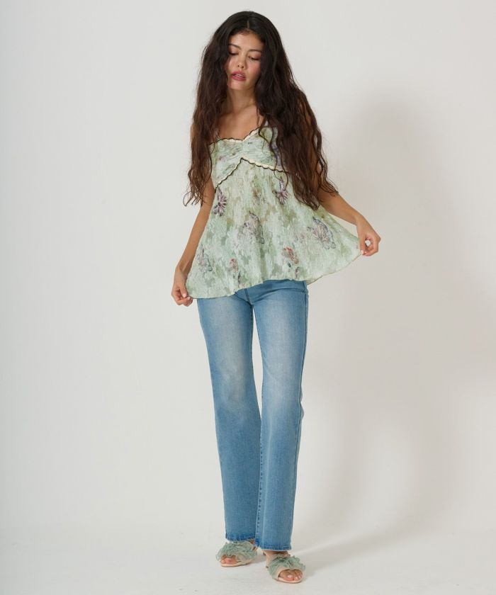 チュニック/ビンテージライク/バタフライ/トップス