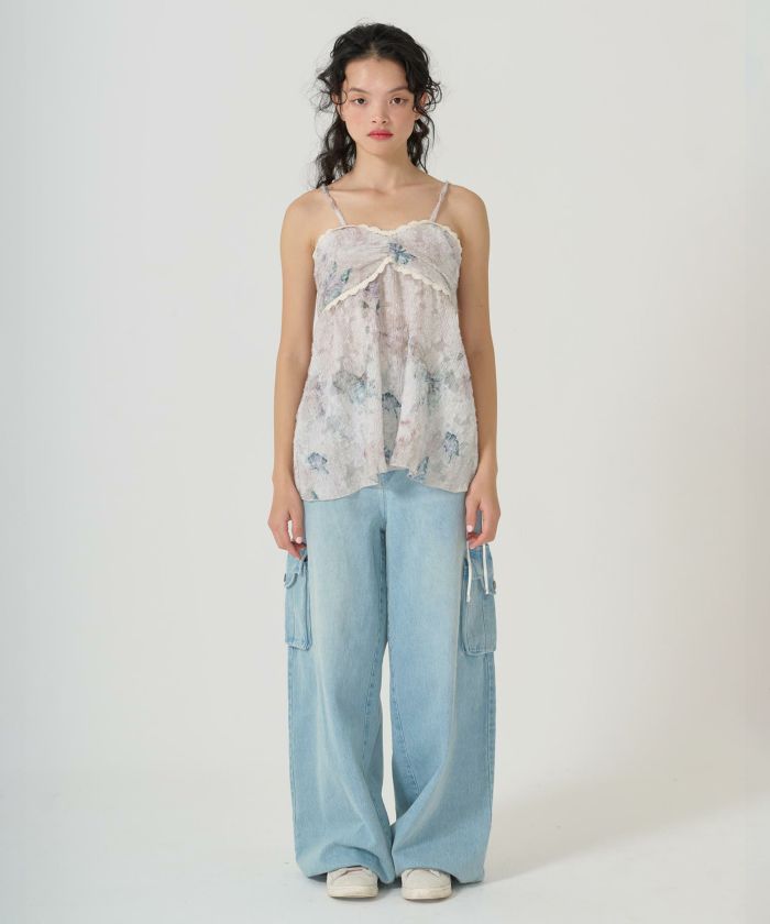 チュニック/ビンテージライク/バタフライ/トップス