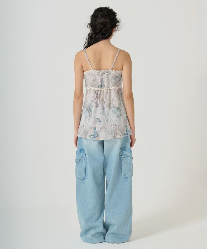 チュニック/ビンテージライク/バタフライ/トップス