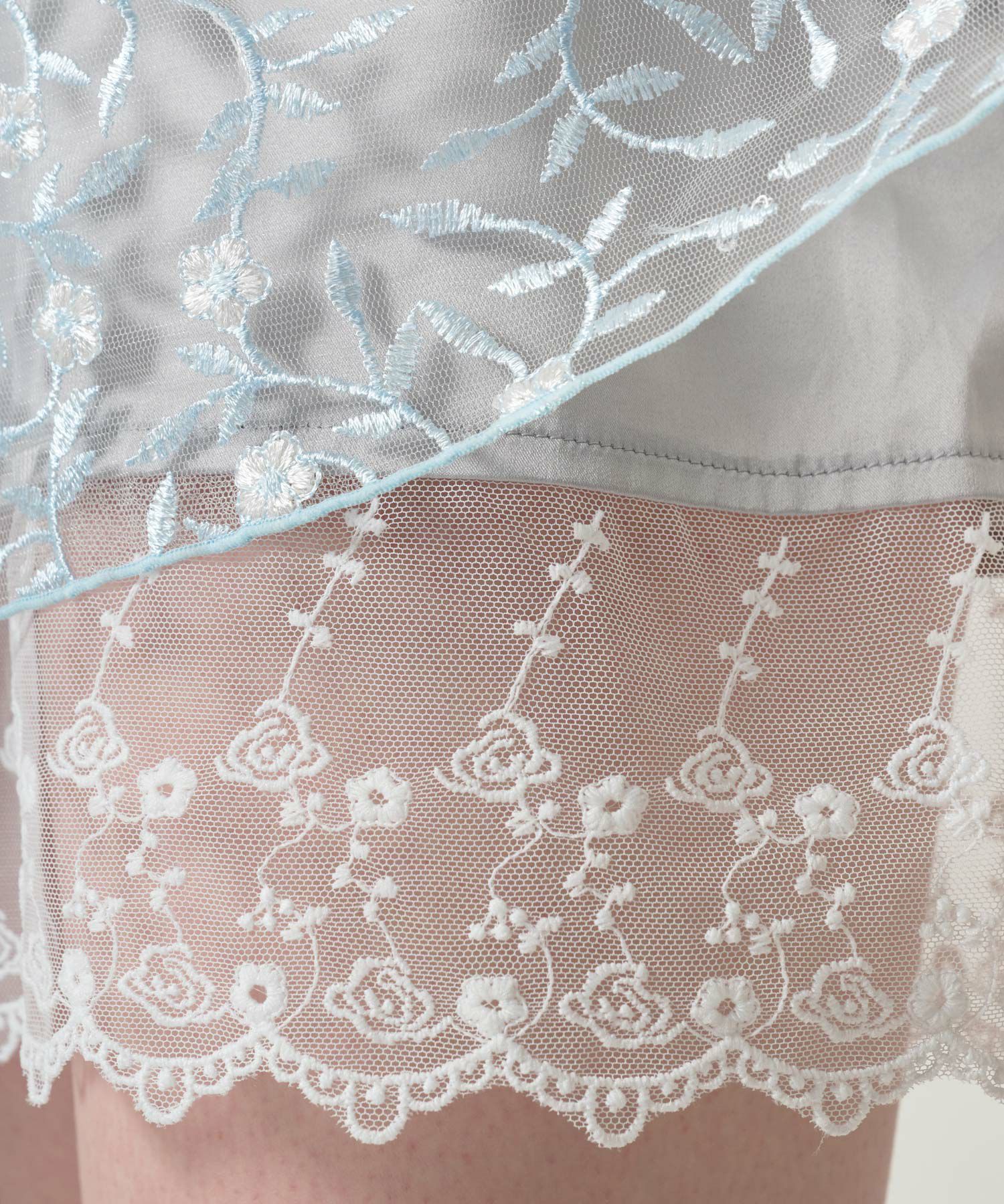 ワンピース/ドレス/チュール/花柄/レース