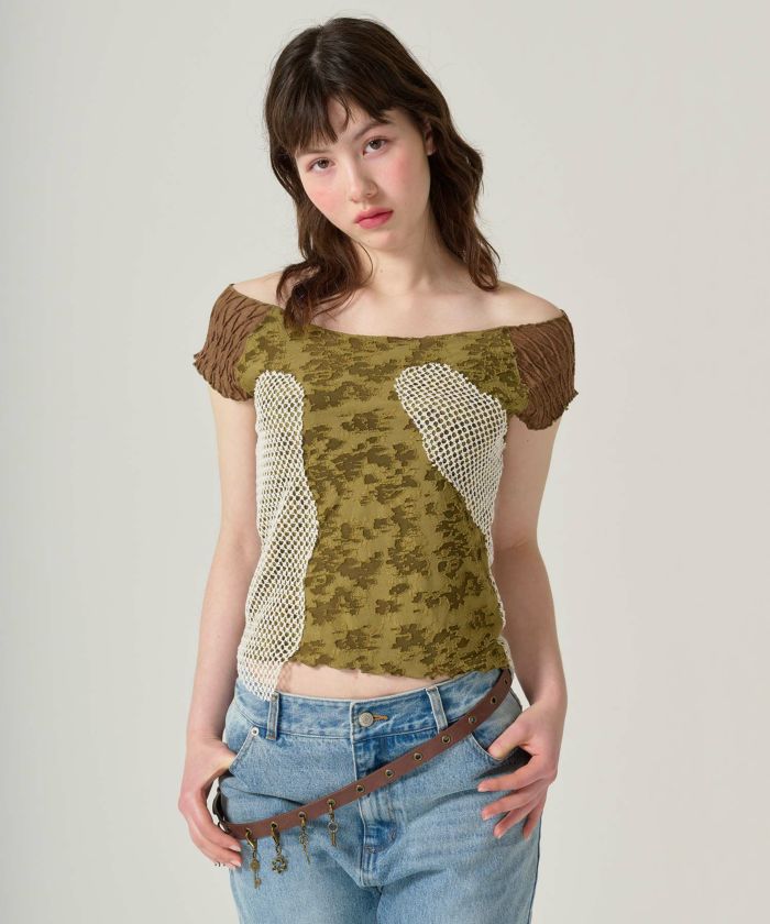 JOCONDEトップス Jinx Green Cropped Zip Hoodie Cardigan | Parallel