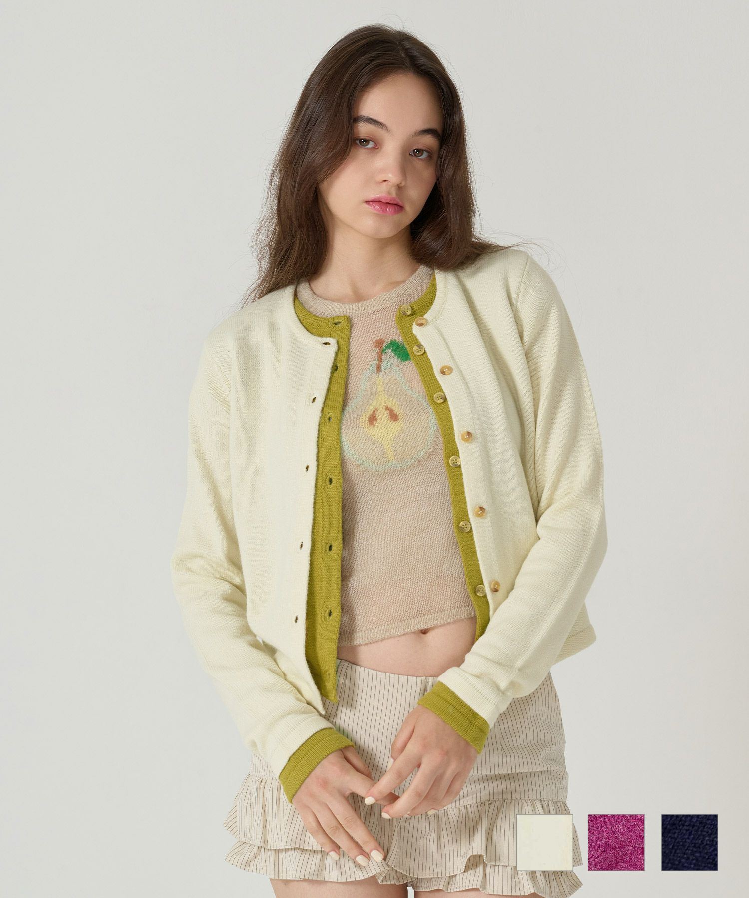 カーディガン/レイヤードライク/トップス