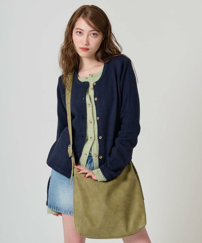 フェイクスエード ダブルバックルバッグ TINA：JOJUN 全2色