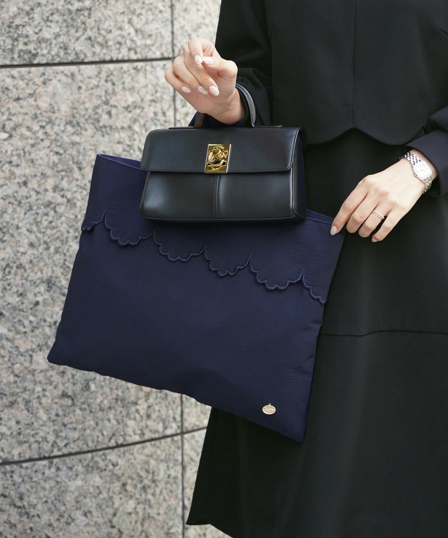 ドット スカラップ サブバッグ le reve vaniller 全4色｜lvn942-1975