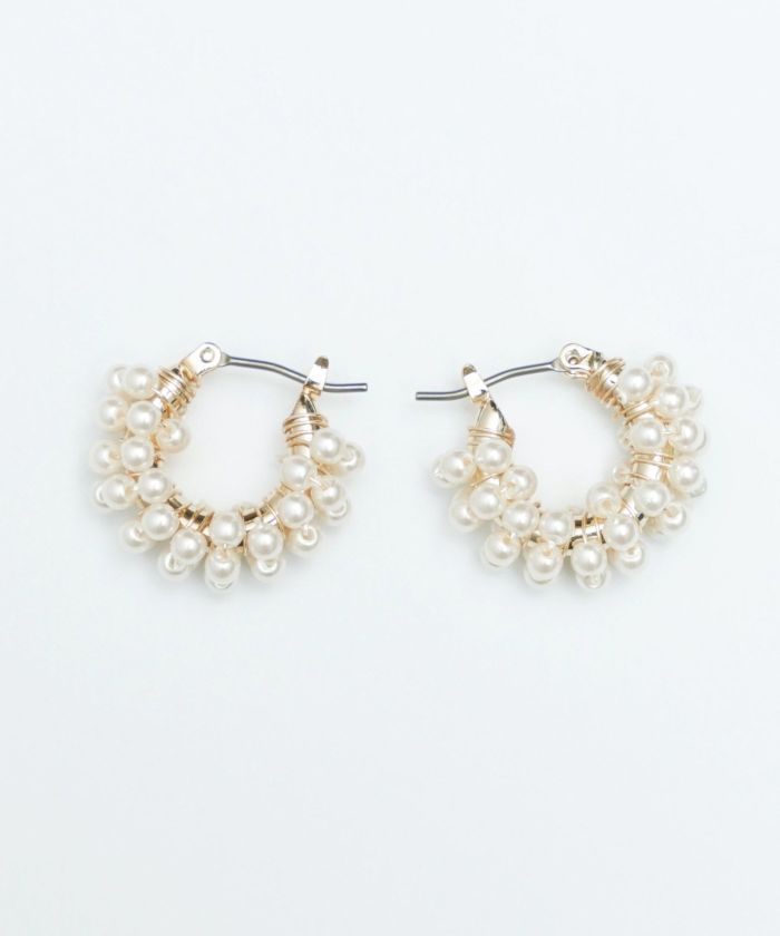 バブル パール フープ ピアス Bubble Pearl Hoop Pierce