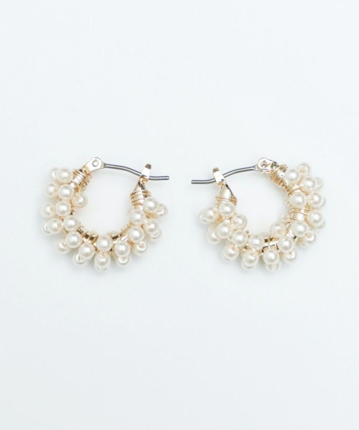 バブル パール フープ ピアス Bubble Pearl Hoop Pierce