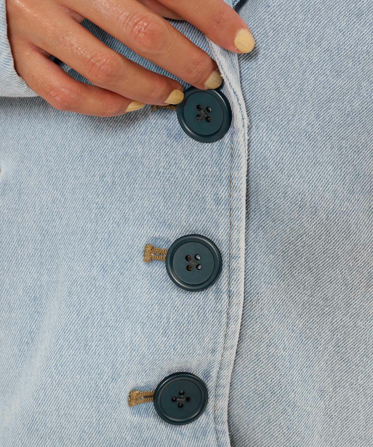 ジャケット/デニム/アウター/インディゴ/サックス