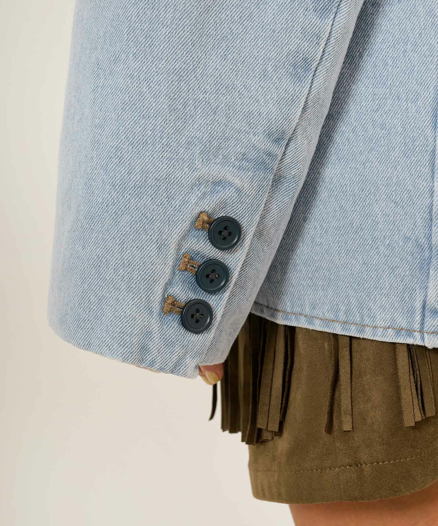 ジャケット/デニム/アウター/インディゴ/サックス