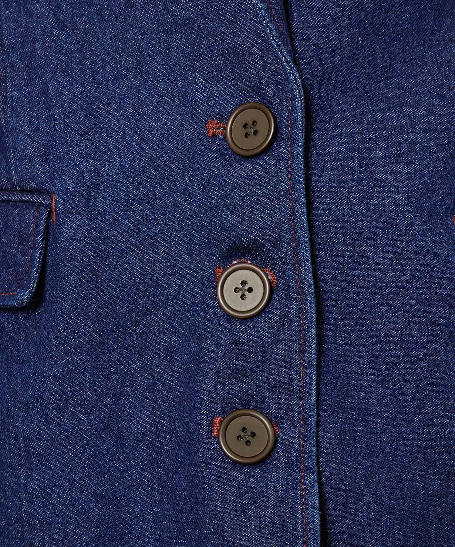 ジャケット/デニム/アウター/インディゴ/サックス