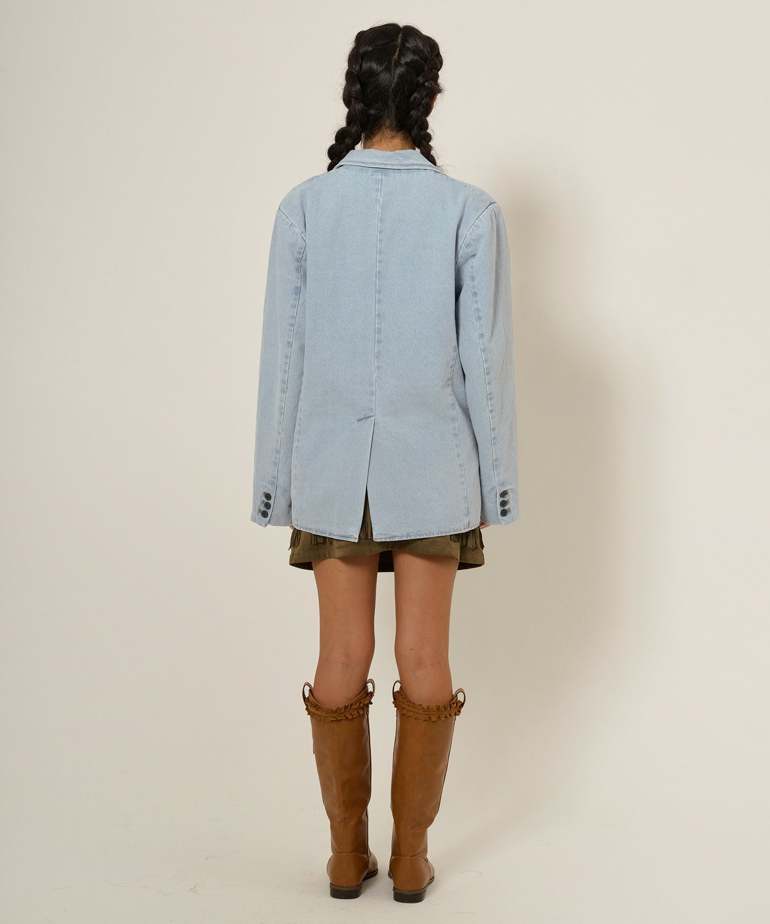 ジャケット/デニム/アウター/インディゴ/サックス