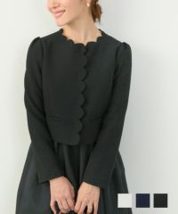 オケージョン スカラップ ショート ジャケット Liala×PG 