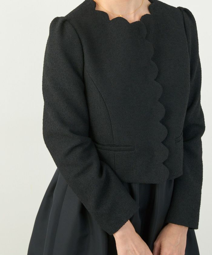 オケージョン スカラップ ショート ジャケット Liala×PG 全3色｜lpg241