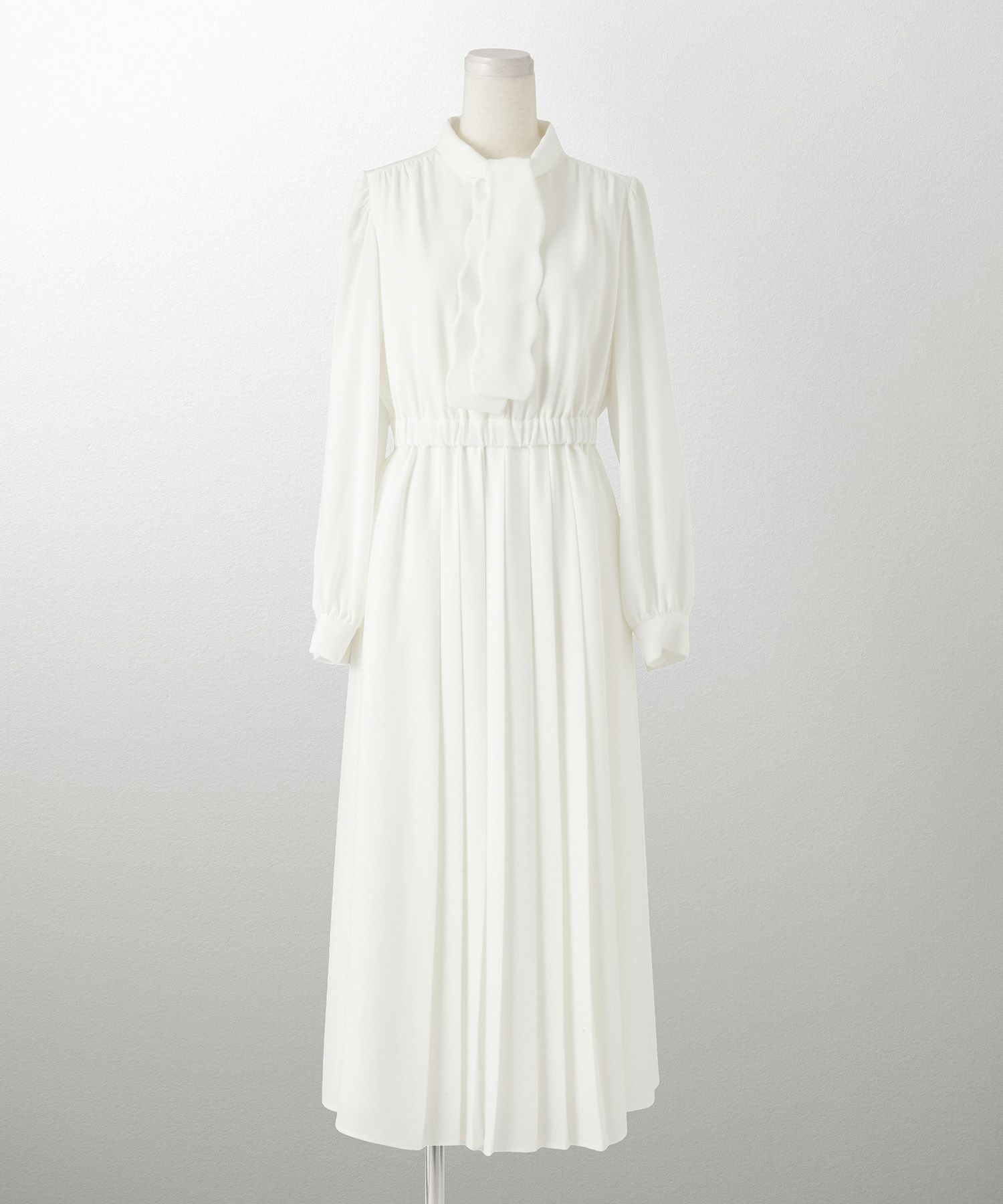 オケージョンシーン スタンドネック エレガント クラシカル 授乳 ウエストゴム/アイボリー/ネイビー/S/M