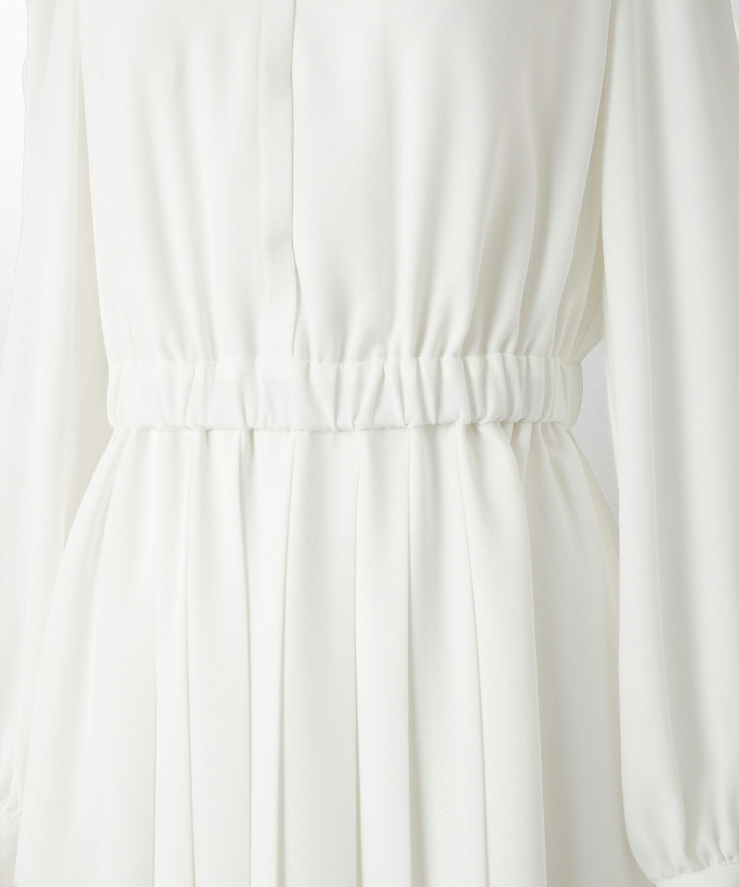 オケージョンシーン スタンドネック エレガント クラシカル 授乳 ウエストゴム/アイボリー/ネイビー/S/M