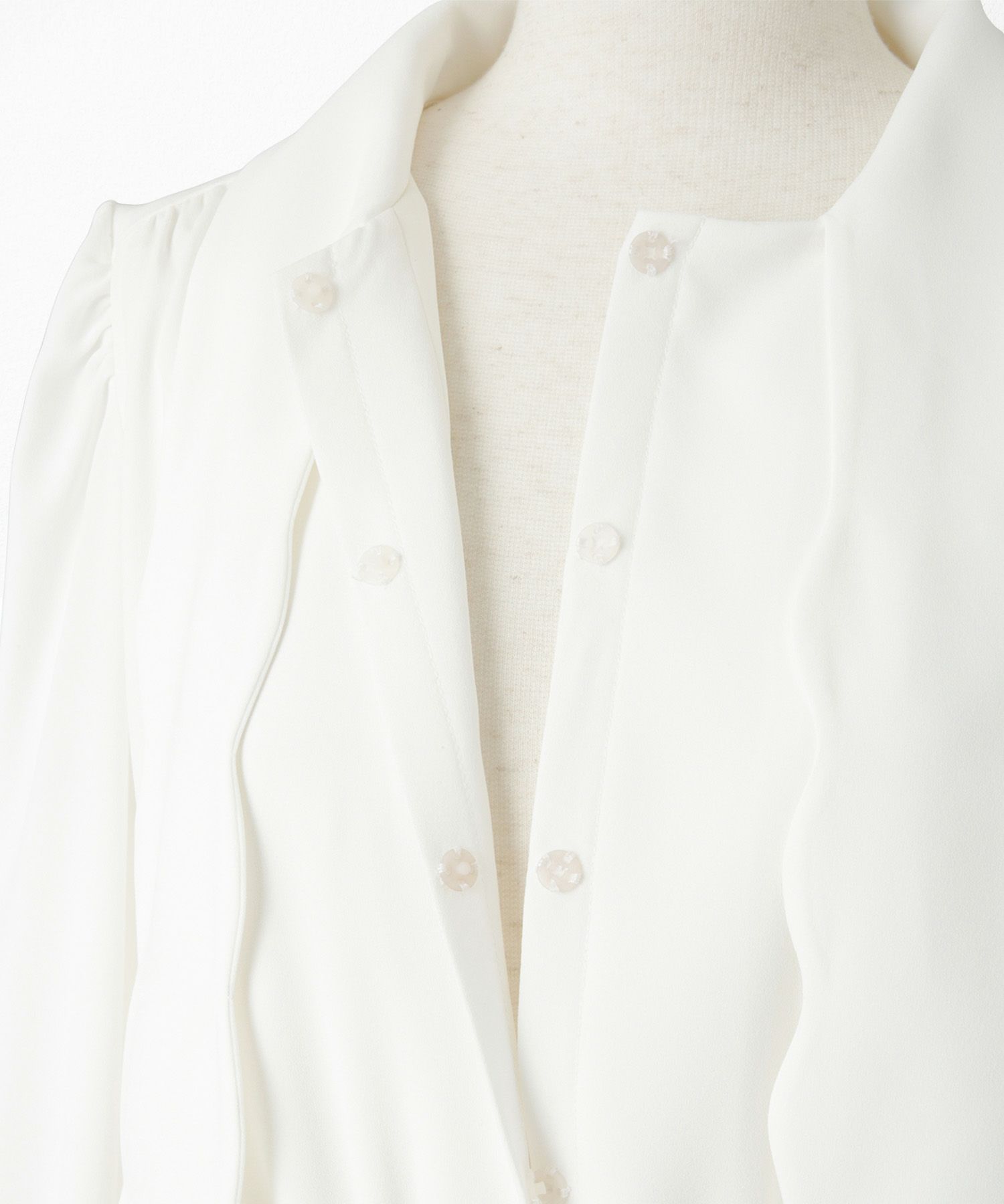 オケージョンシーン スタンドネック エレガント クラシカル 授乳 ウエストゴム/アイボリー/ネイビー/S/M