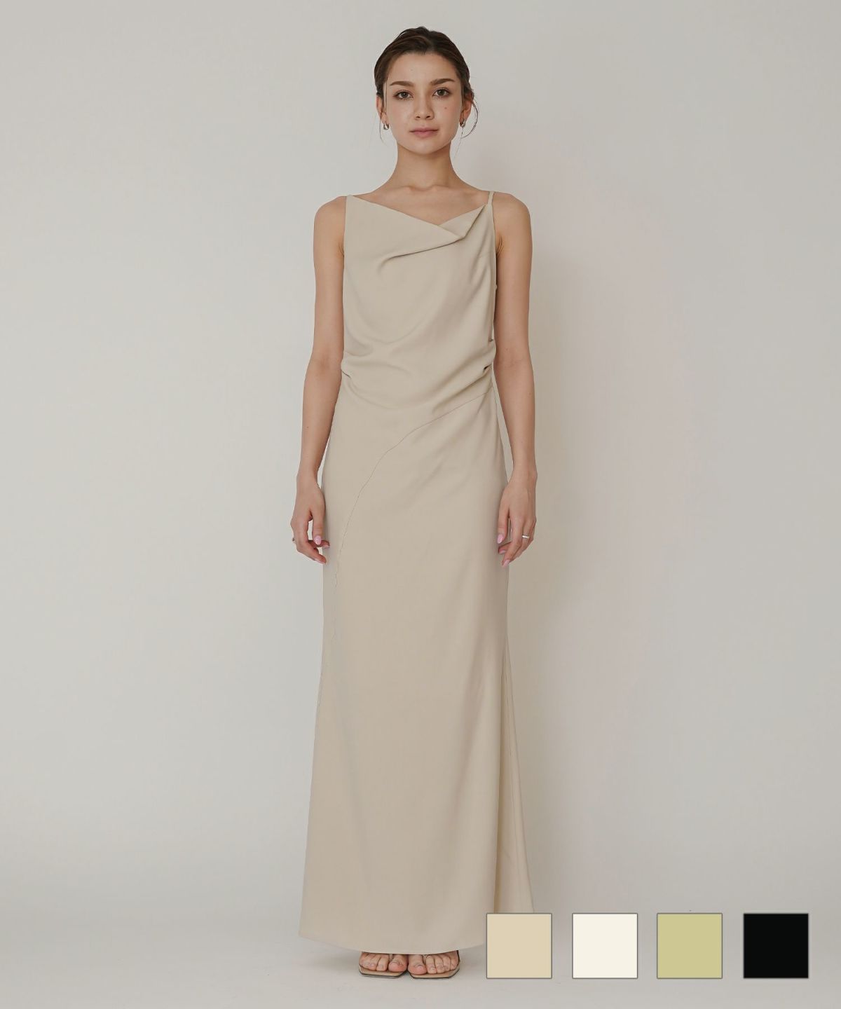 アシンメトリー ドレープ キャミ ワンピース KINO THE KEI