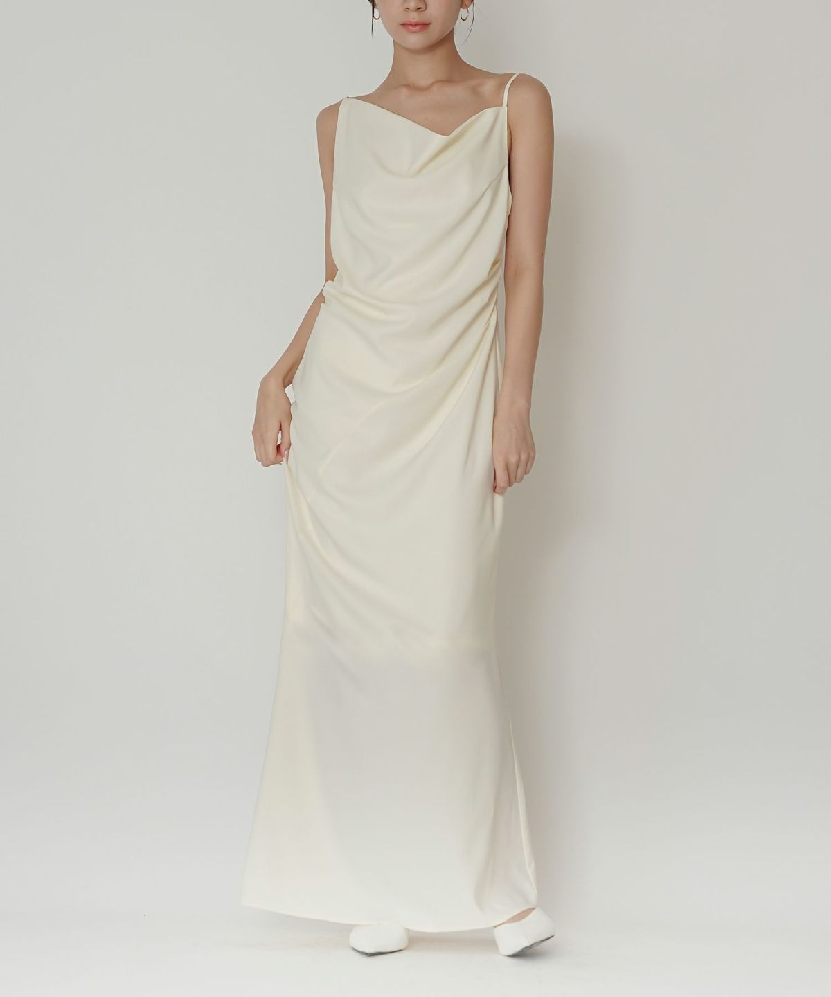 アシンメトリー ドレープ キャミ ワンピース KINO THE KEI